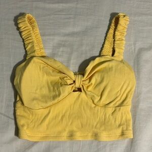 Yellow crop top, size S, from Listicle. Worn twice, perfect condition